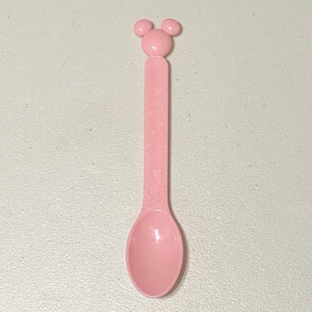 Daiso Disney‎ Mickey Mouse Pink Plastic Spoons + Forks 6 Pieces Each Pack
